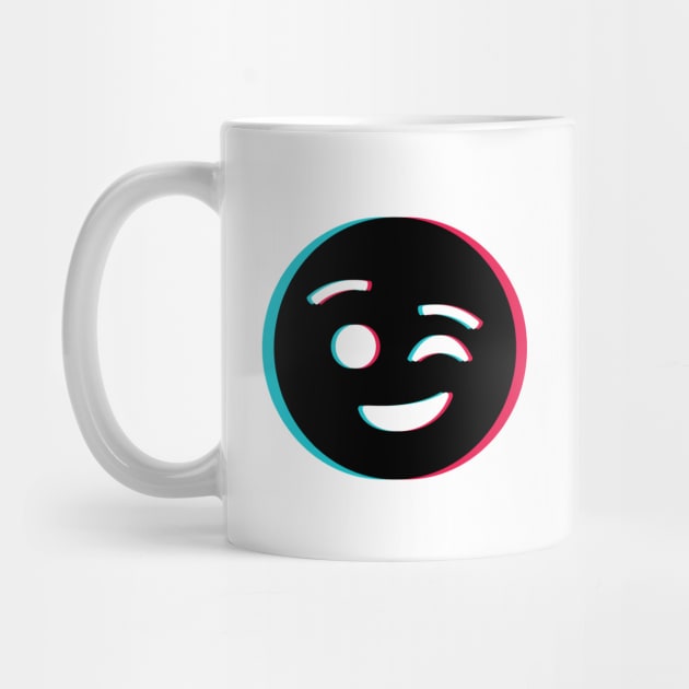 TikTok wink emoji smiley Black by ThingyDilly